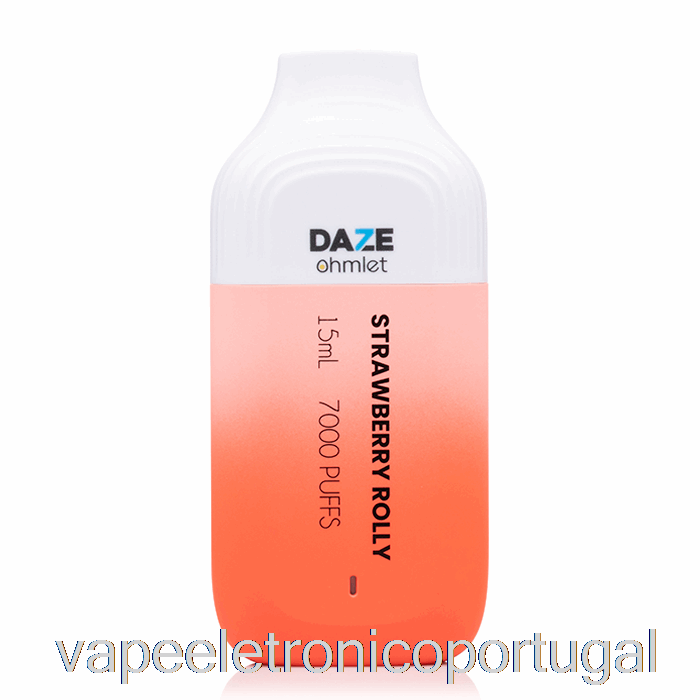 Vape Eletrônico 7 Daze Ohmlet 7000 Descartável Morango Rolly